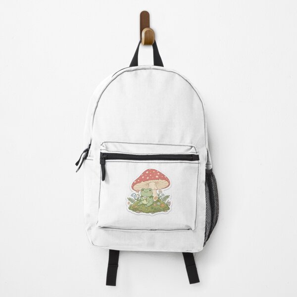 Item preview, Cottagecore Frog with Mushroom Umbrella Sticker designed and sold by MinimalArtLK.