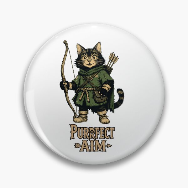 Item preview, Purrfect Aim | Funny Archer Cat Fantasy designed and sold by Bisonia.