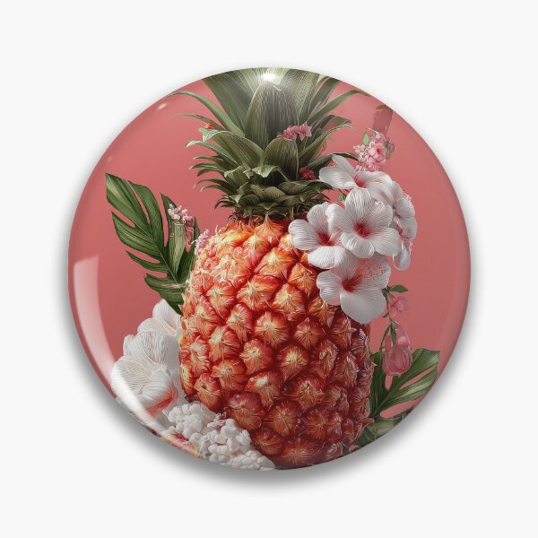Item preview, Pineapple Tropical Fruits and Flowers designed and sold by Grafititee.