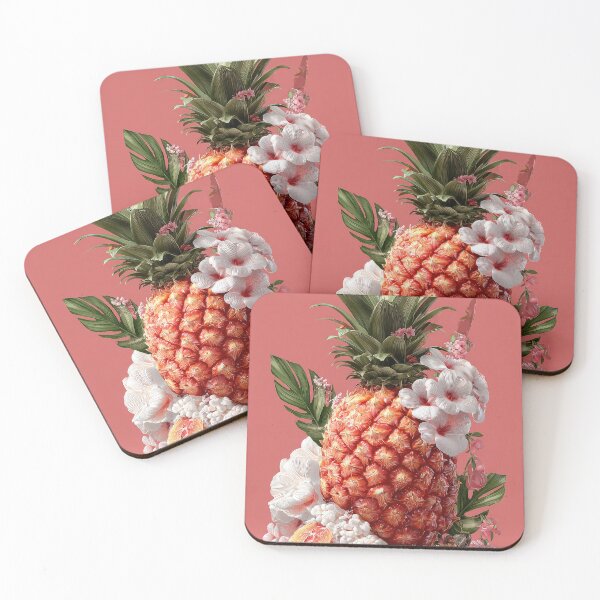 Item preview, Pineapple Tropical Fruits and Flowers designed and sold by Grafititee.
