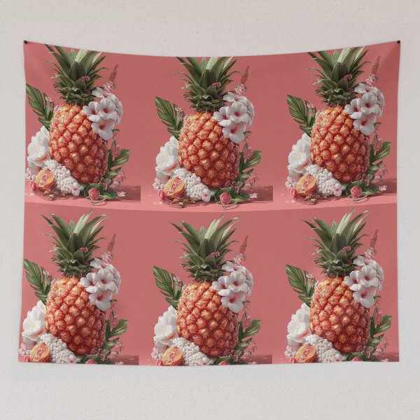 Item preview, Pineapple Tropical Fruits and Flowers designed and sold by Grafititee.