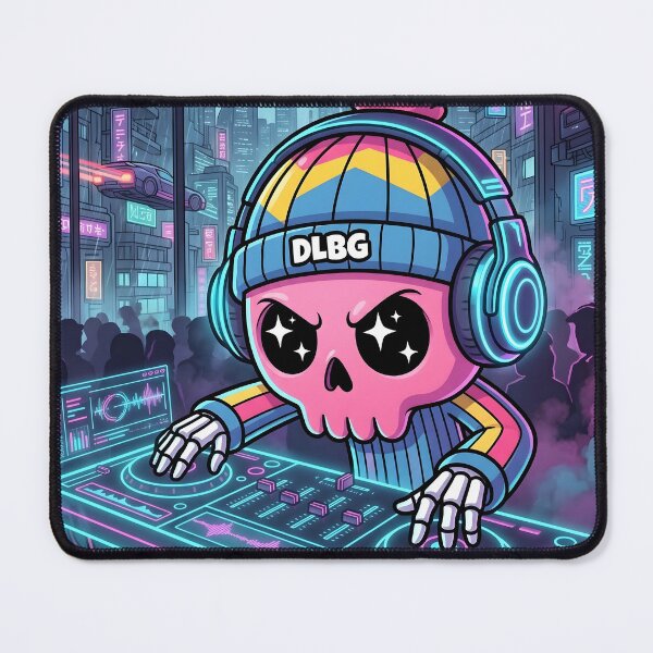 Item preview, Pink Skull DJ Mixing Music - By DLBG designed and sold by DLBG-STORE.