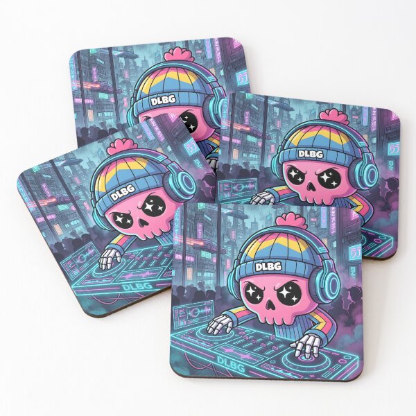 Item preview,  Pink Skull DJ Mixing Music - By DLBG  designed and sold by DLBG-STORE.
