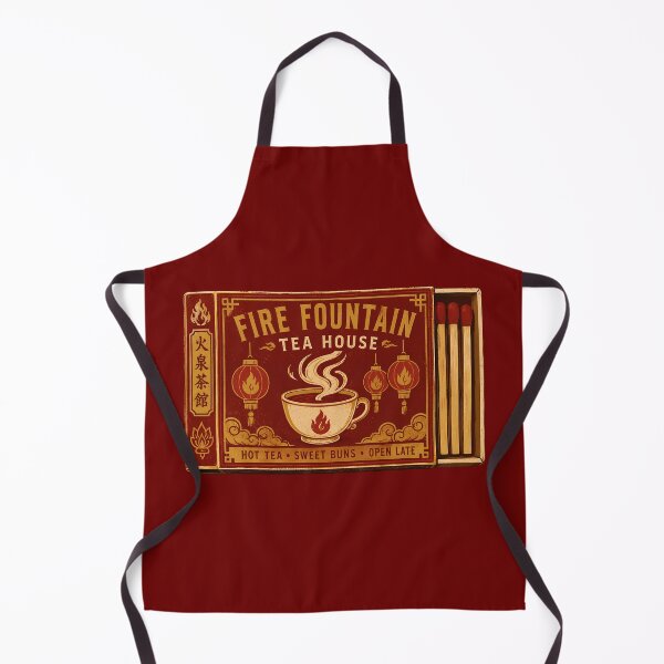 Item preview, Fire Fountain Tea House Matchbox Graphic designed and sold by agearb.