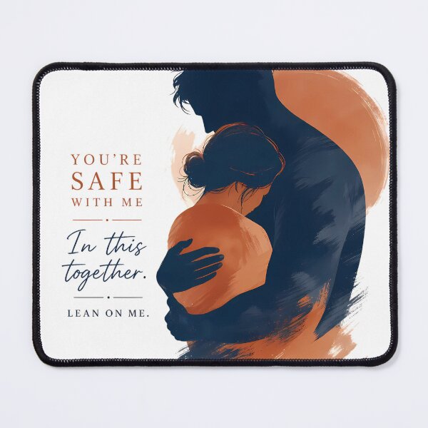 Item preview, You Are Safe With Me Romantic Couple Embrace Art  designed and sold by DignityLab.