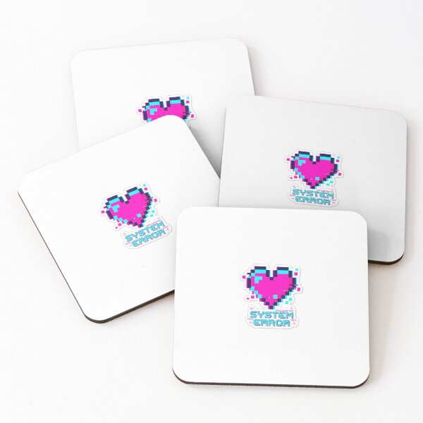 Item preview, Y2K Glitch Heart System Error Pixel Sticker designed and sold by MinimalArtLK.