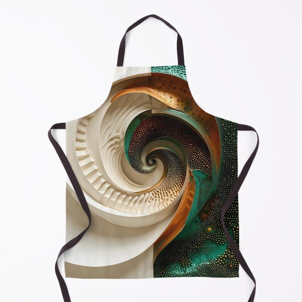 Item preview, Abstract Swirling Structure in Copper and White designed and sold by Vicky Brago-Mitchell®.