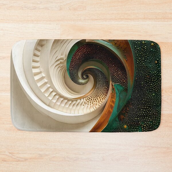 Item preview, Abstract Swirling Structure in Copper and White designed and sold by Vicky Brago-Mitchell®.