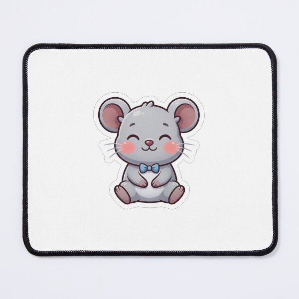 Item preview, Cute Little Mouse With Blue Bow designed and sold by Owcomm.