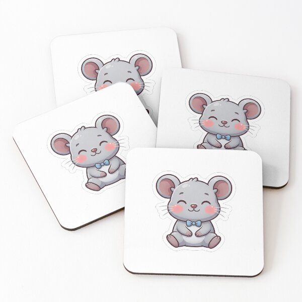 Item preview, Cute Little Mouse With Blue Bow designed and sold by Owcomm.