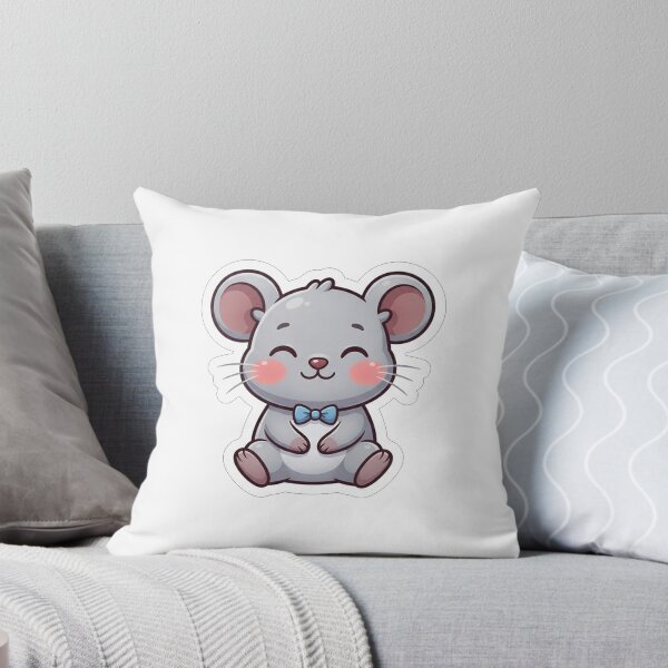Item preview, Cute Little Mouse With Blue Bow designed and sold by Owcomm.