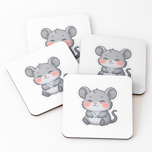 Item preview, Cute Little Grey Mouse With Pendant designed and sold by Owcomm.