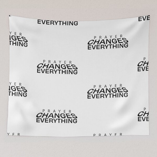 Item preview, Prayer Changes Everything – Christian Faith Typography T-Shirt Design designed and sold by CrossCrafted.