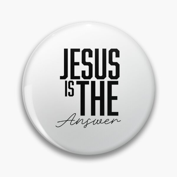 Item preview, Jesus Is The Answer – Christian Faith Typography T-Shirt Design designed and sold by CrossCrafted.