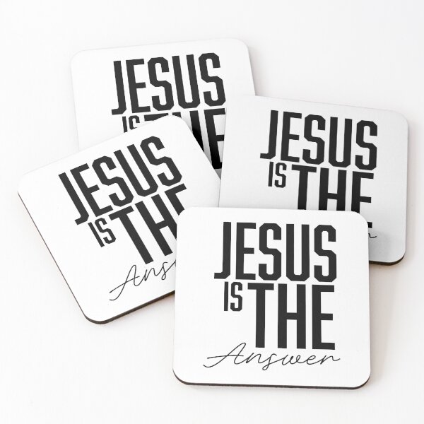 Item preview, Jesus Is The Answer – Christian Faith Typography T-Shirt Design designed and sold by CrossCrafted.