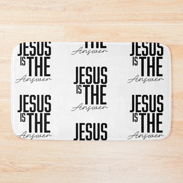 Item preview, Jesus Is The Answer – Christian Faith Typography T-Shirt Design designed and sold by CrossCrafted.