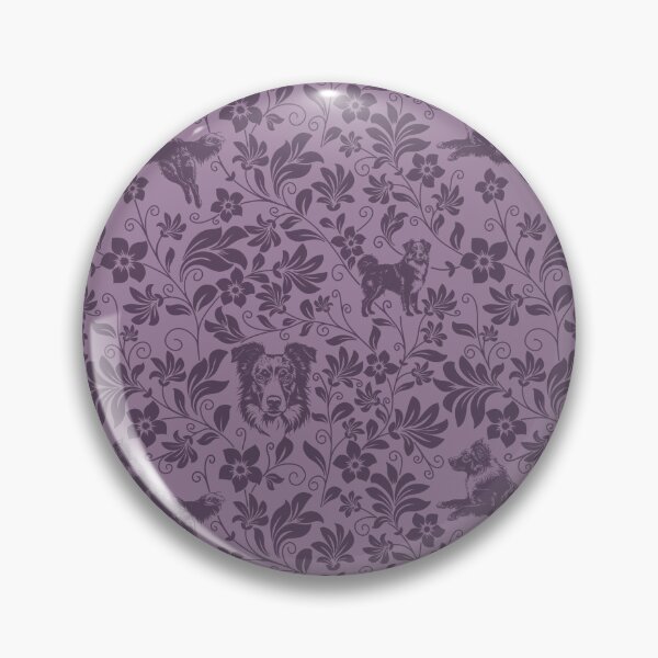 Item preview, Australian Shepherd Floral Pattern | Elegant Botanical Dog Design Purple designed and sold by WildLakePatterns.