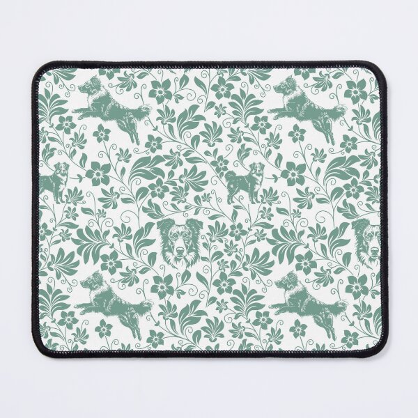 Item preview, Australian Shepherd Floral Pattern | Elegant Botanical Dog Design Green designed and sold by WildLakePatterns.