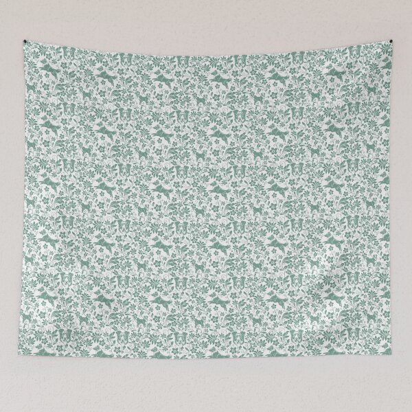 Item preview, Australian Shepherd Floral Pattern | Elegant Botanical Dog Design Green designed and sold by WildLakePatterns.