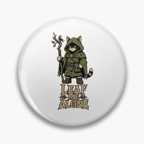 Item preview, Leaf Me Alone | Funny Druid Cat Fantasy designed and sold by Bisonia.