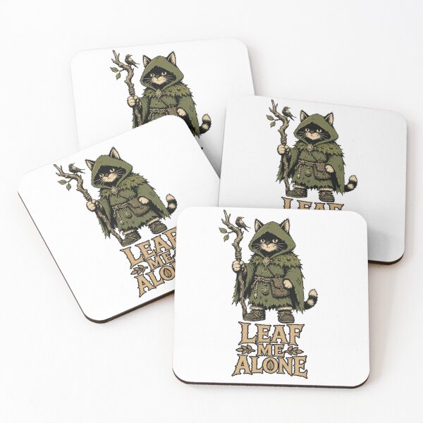 Item preview, Leaf Me Alone | Funny Druid Cat Fantasy designed and sold by Bisonia.