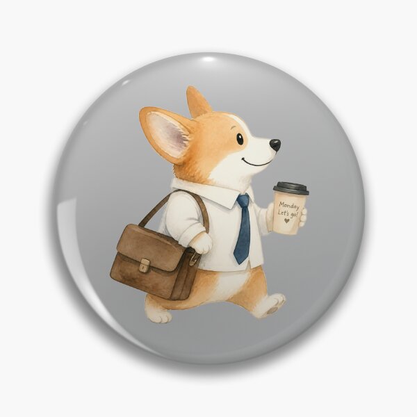 Item preview, Monday Mode: Powered by Coffee – Funny Corgi Office Design designed and sold by ManggaeJM.