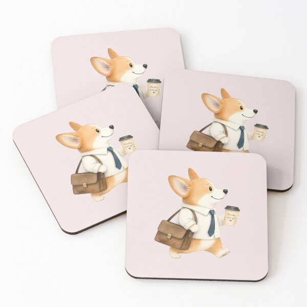 Item preview, Monday Mode: Powered by Coffee – Funny Corgi Office Design designed and sold by ManggaeJM.