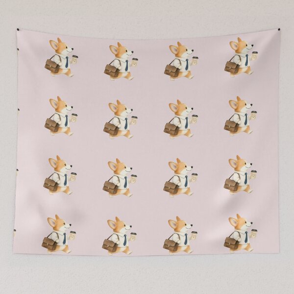 Item preview, Monday Mode: Powered by Coffee – Funny Corgi Office Design designed and sold by ManggaeJM.