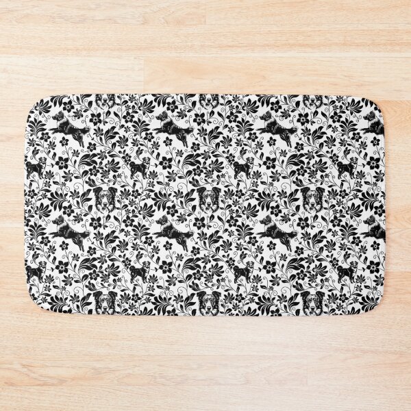 Item preview, Australian Shepherd Floral Pattern | Elegant Botanical Dog Design Black designed and sold by WildLakePatterns.