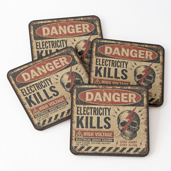 Item preview, Electricity Kills Vintage High Voltage Warning Sign Distressed Metal Graphic designed and sold by Abidel.