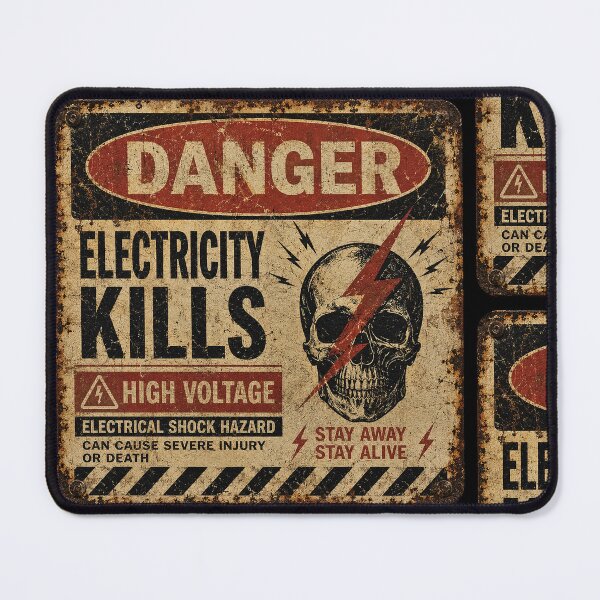 Item preview, Electricity Kills Vintage High Voltage Warning Sign Distressed Metal Graphic designed and sold by Abidel.