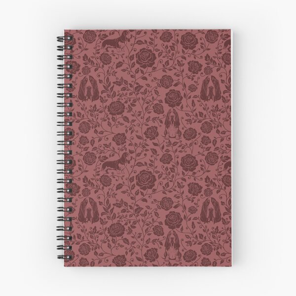 Item preview, Basset Hound Floral Pattern | Elegant Botanical Dog Design Red designed and sold by WildLakePatterns.