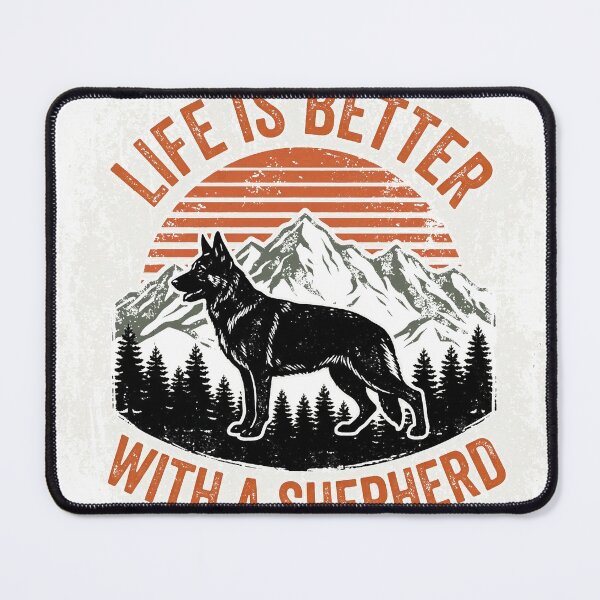Item preview, Life is good when you wake up to a dog every day. Cute german shepherd quote in gradient style Essential T-Shirt Classic T-Shirt designed and sold by Aru Pxle.
