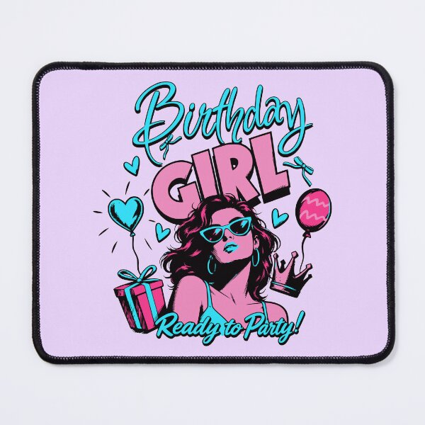 Item preview, Birthday Girl Ready to Party Retro Pop Art T-Shirt designed and sold by illeN-Art-World.