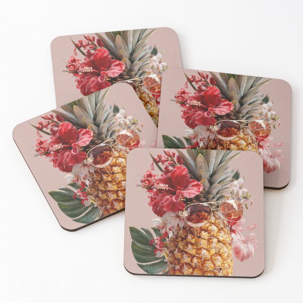 Item preview, Pineapple Tropical Fruits and Flowers designed and sold by Grafititee.