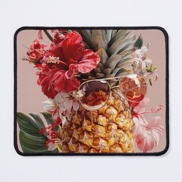 Item preview, Pineapple Tropical Fruits and Flowers designed and sold by Grafititee.