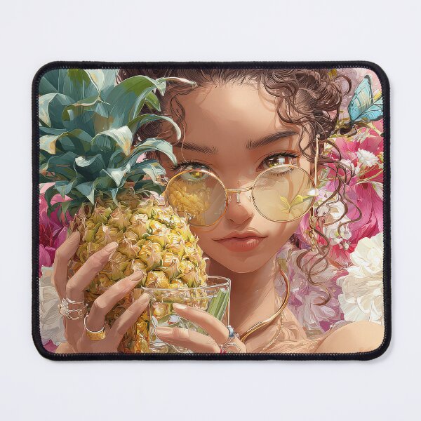 Item preview, Pineapple Tropical Fruits and Flowers designed and sold by Grafititee.