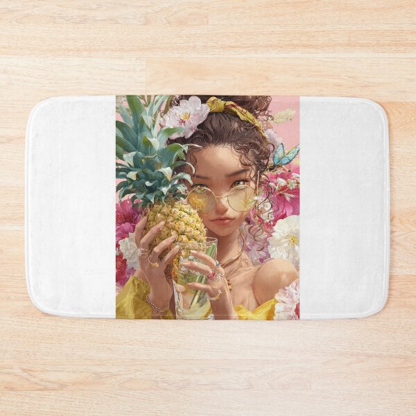 Item preview, Pineapple Tropical Fruits and Flowers designed and sold by Grafititee.