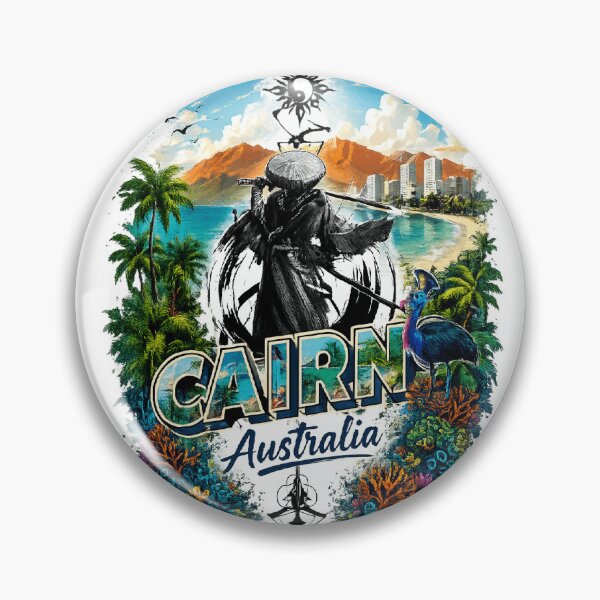 Item preview, Cairns Australia Tropical Samurai Beach Graphic designed and sold by Shakhbata-1.