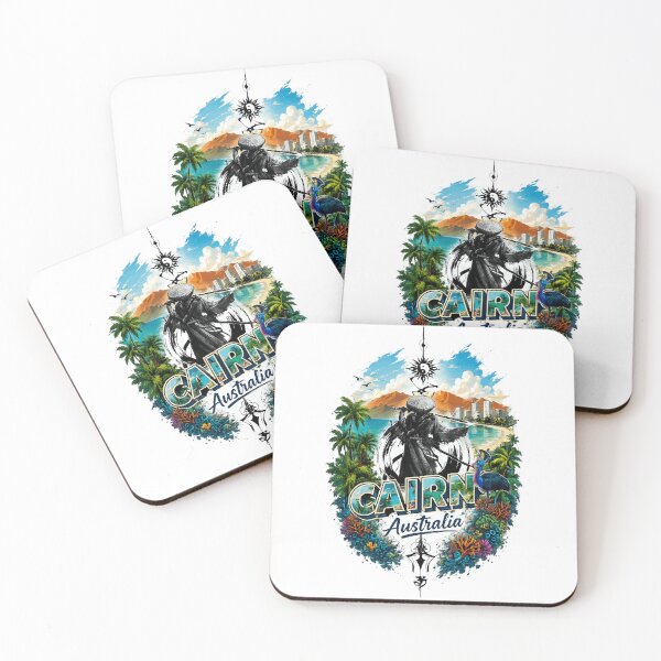 Item preview, Cairns Australia Tropical Samurai Beach Graphic designed and sold by Shakhbata-1.