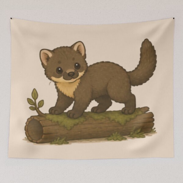 Item preview, Log Adventure Pine Marten designed and sold by MellowMunchkins.