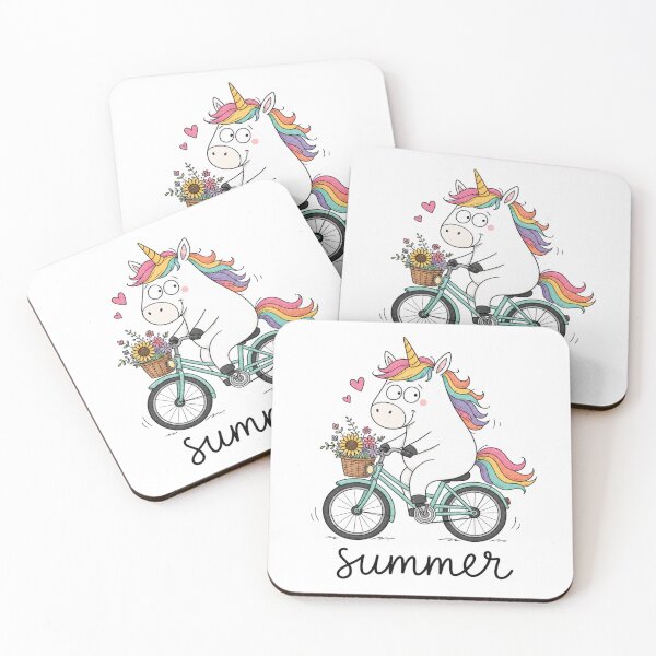Item preview, Unicorn on a bicycle with flowers designed and sold by Radixbarny.