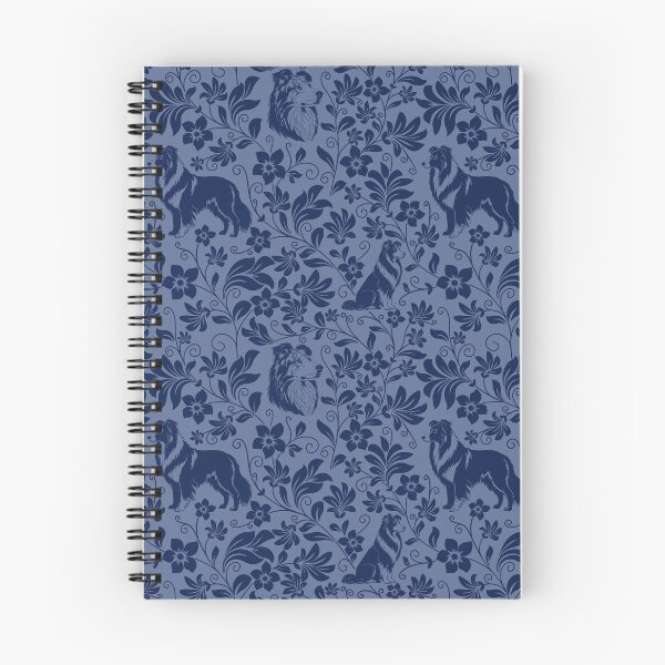 Item preview, Rough Collie Floral Pattern | Elegant Botanical Dog Design Blue designed and sold by WildLakePatterns.