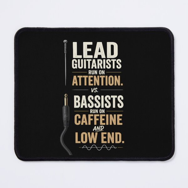 Item preview, Guitarists and Bassists and Coffee - Bass Player Humor designed and sold by Art-Arcade6.