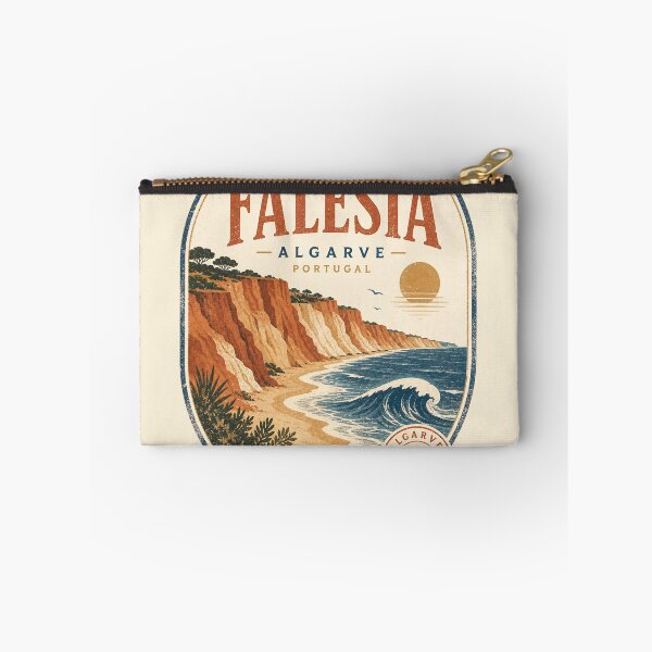 Item preview, Praia da Falésia Portugal Vintage Travel Badge,  Algarve Coastal Cliffs designed and sold by Jandedan.
