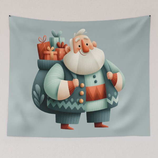 Item preview, Cute Modern Santa Claus with Gift Sack designed and sold by colorful-white.