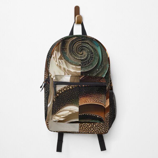 Item preview, Abstract Spiral in Copper and White designed and sold by Vicky Brago-Mitchell®.