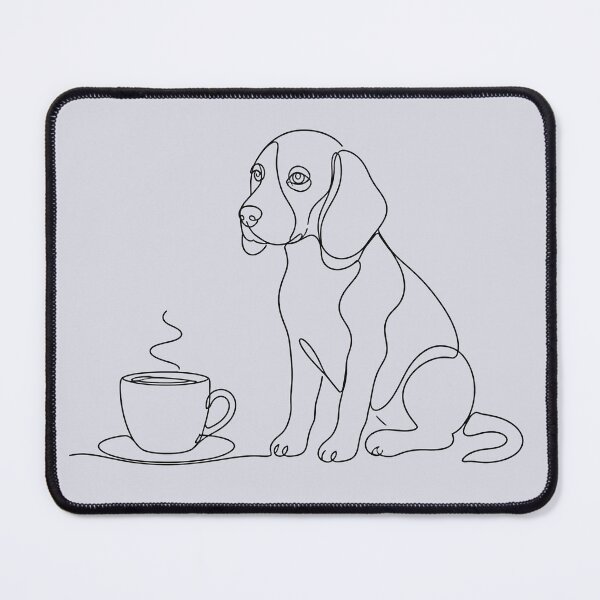 Item preview, Coffee & a Beagle – Minimal Line Art Cozy Design designed and sold by ManggaeJM.