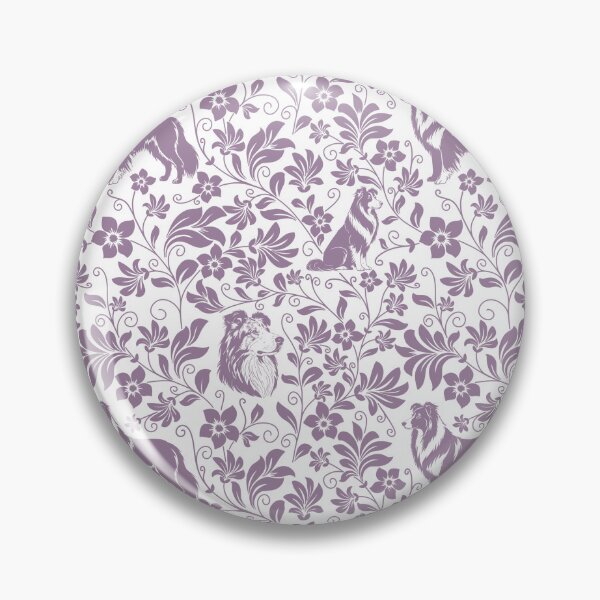 Item preview, Rough Collie Floral Pattern | Elegant Botanical Dog Design Lavender designed and sold by WildLakePatterns.