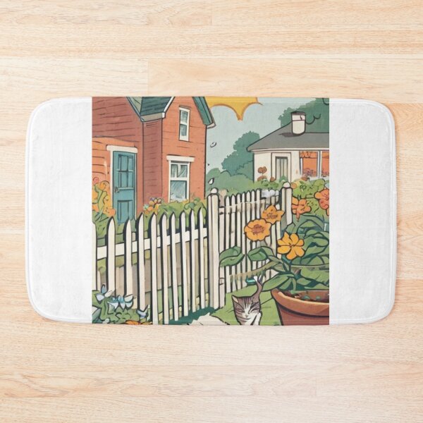 Item preview, Illustration - Picturesque Residential Neighborhood, Warm Atmosphere and Vivid Colors designed and sold by World-Pets.